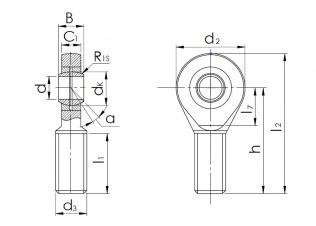 Подшипник Шарнирные головки с внешней резьбой Подшипник SA 25 T/K (POS 25) по выгодным ценам Великий Новгород
